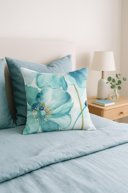 housse de coussin à motif floral ginkgo pour décoration intérieure - vue 2 sur 2