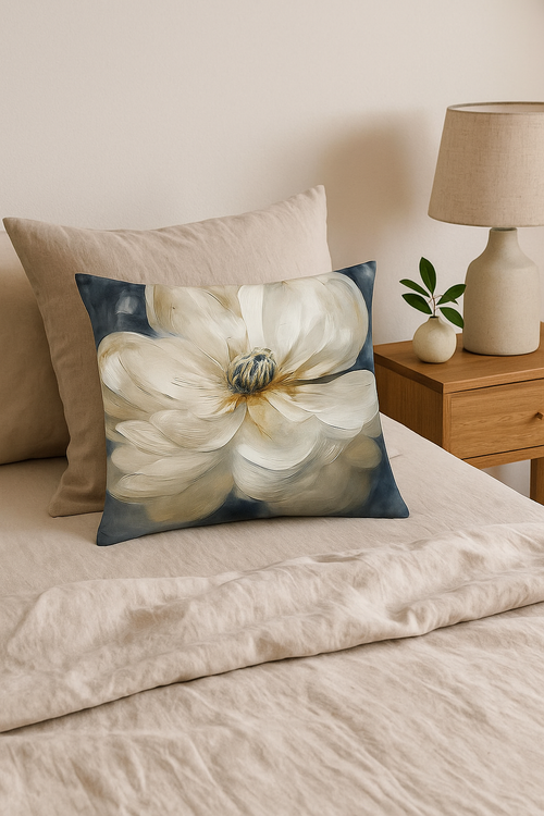 housse de coussin à motif floral ginkgo pour salon et chambre - vue 2 sur 2