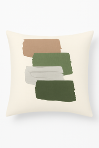 housse de coussin à motif floral vert abstrait imprimé