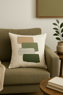 housse de coussin à motif floral vert abstrait imprimé