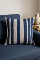 housse de coussin à motif géométrique bleu foncé pour décoration intérieure