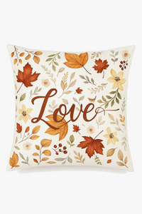 housse de coussin automnal motif love and home décoratif