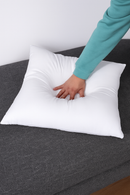 housse de coussin blanche moelleuse 45 x 45 cm