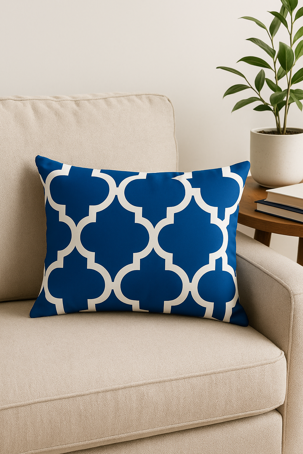 housse de coussin bleu motif animaux marins 30 x 50 cm - vue 2 sur 2