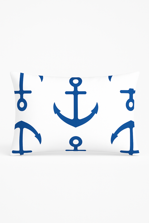 housse de coussin bleu motif animaux marins 30 x 50 cm