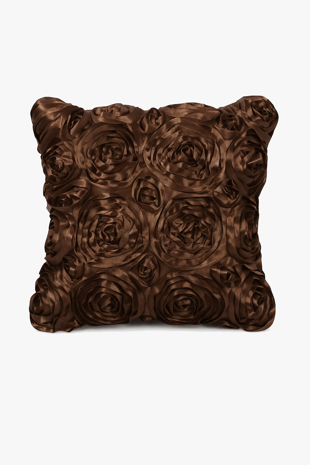 housse de coussin brodée rose 3D pour décoration intérieure