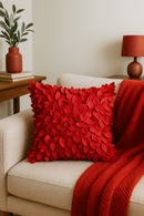 housse de coussin brodée 3d en forme de feuille décorative
