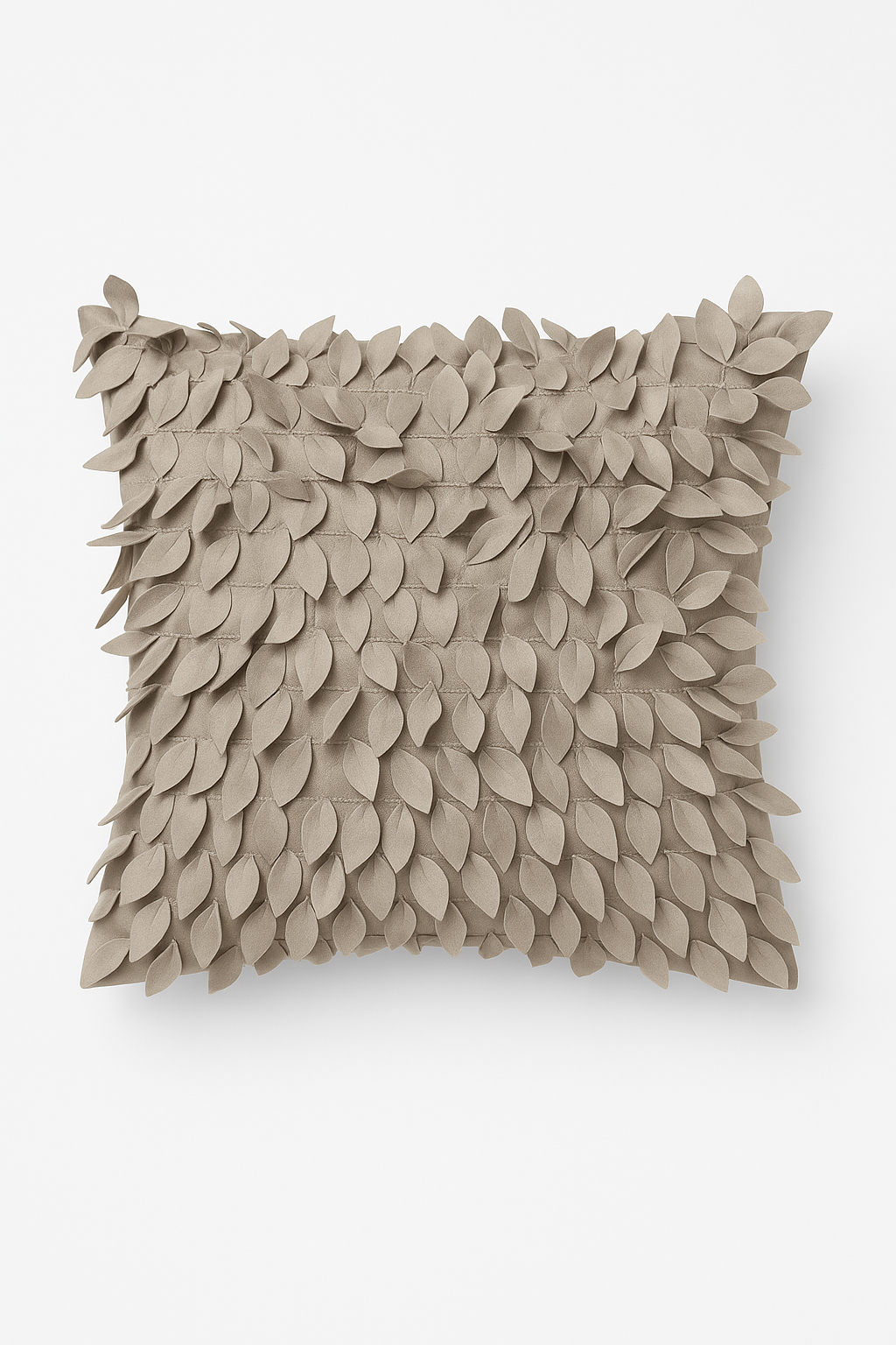 housse de coussin brodée 3d en forme de feuille décorative
