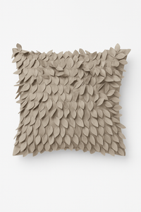 housse de coussin brodée 3d en forme de feuille décorative