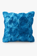 housse de coussin brodée roses 3D pour décoration intérieure