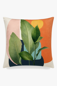 housse de coussin carrée art plant 45x45 cm décor abstrait pour canapé