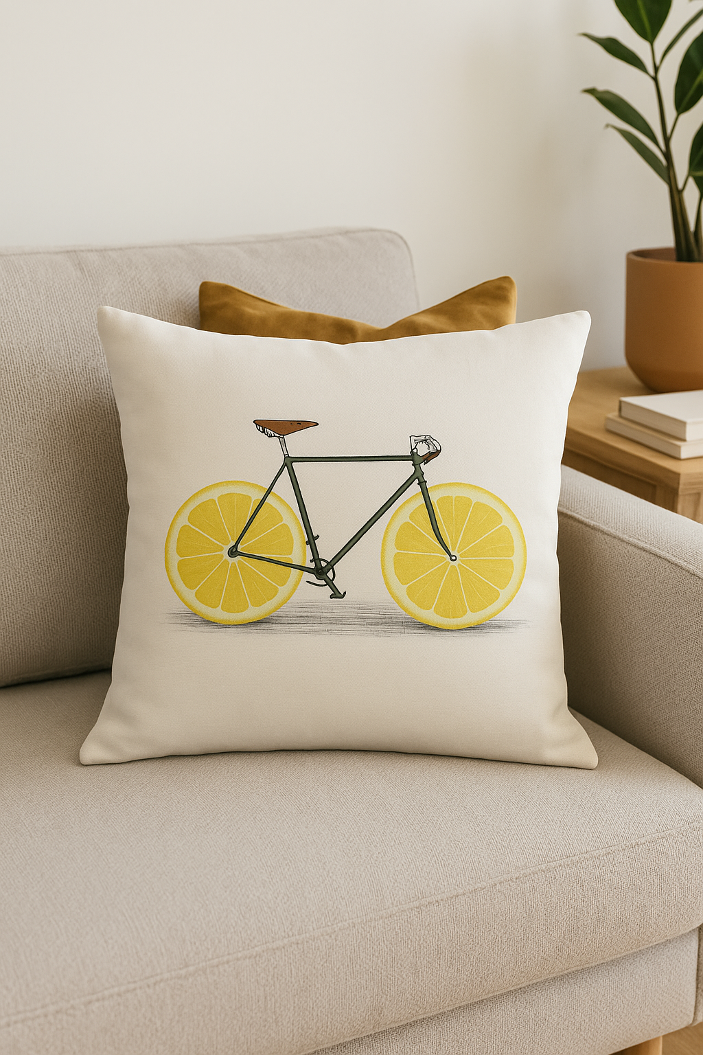 housse de coussin carrée 45 cm motif tournesol jaune créatif - vue 2 sur 2