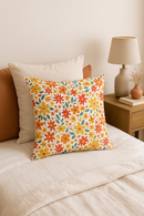housse de coussin carrée à fleurs aquarelle 45 cm x 45 cm