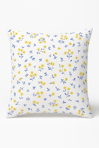 housse de coussin carrée à fleurs aquarelle 45 cm x 45 cm