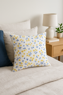 housse de coussin carrée à fleurs aquarelle 45 cm x 45 cm