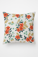 housse de coussin carrée à fleurs aquarelle 45x45 cm