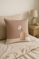 housse de coussin carrée art plant 45 cm design abstrait