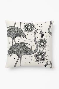 housse de coussin carrée motif flamant rose décoratif pour votre intérieur