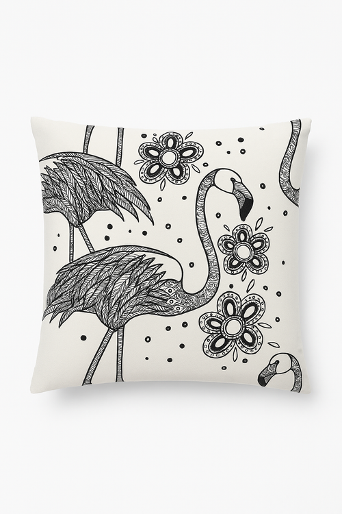 housse de coussin carrée motif flamant rose décoratif pour votre intérieur