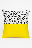 housse de coussin carrée motif tournesol en jaune créatif 45x45 cm