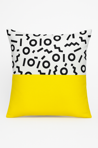 housse de coussin carrée motif tournesol en jaune créatif 45x45 cm