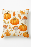 housse de coussin citrouille et feuilles dautomne décorative