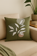 housse de coussin créative à motifs de feuilles vertes