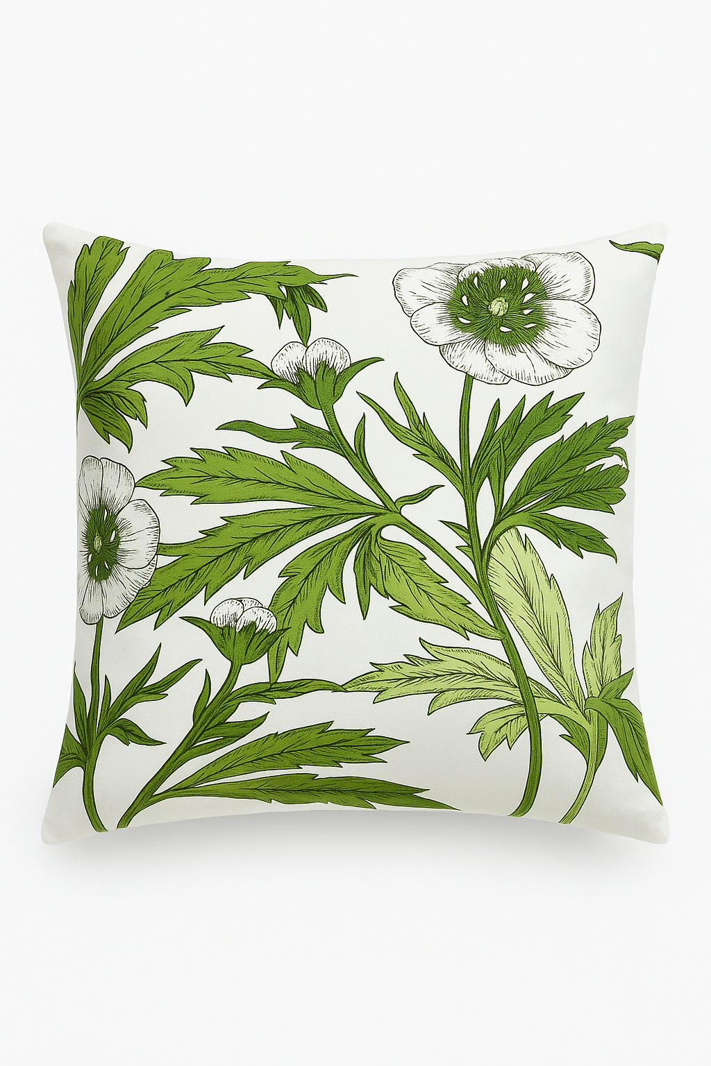 housse de coussin créative à motifs de feuilles vertes