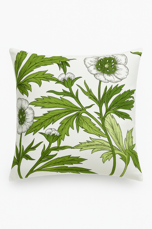 housse de coussin créative à motifs de feuilles vertes