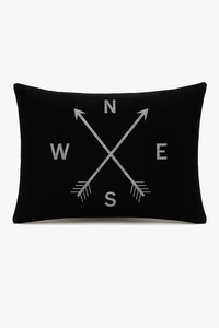 housse de coussin décoratif géométrique noir et blanc