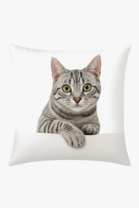 housse de coussin décorative avec motif chat mignon