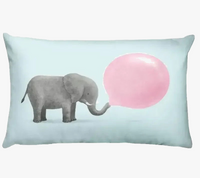 housse de coussin décorative avec motifs de petits animaux