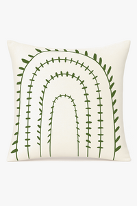 housse de coussin décorative feuillage vert pour intérieur