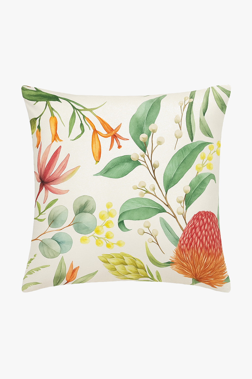housse de coussin décorative fruits d'été colorés pour canapé