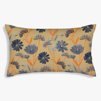 housse de coussin décorative motif feuilles de tournesol