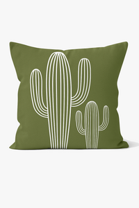 housse de coussin décorative à motif floral vert abstrait