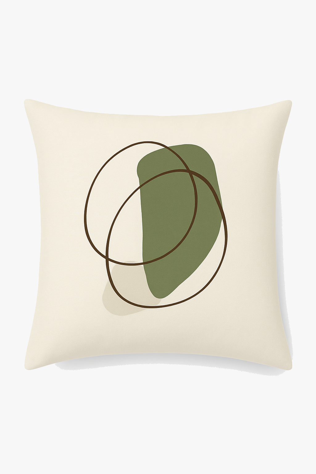 housse de coussin décorative à motif floral vert abstrait