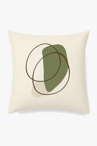 housse de coussin décorative à motif floral vert abstrait