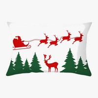 housse de coussin de noël rouge pour déco festive