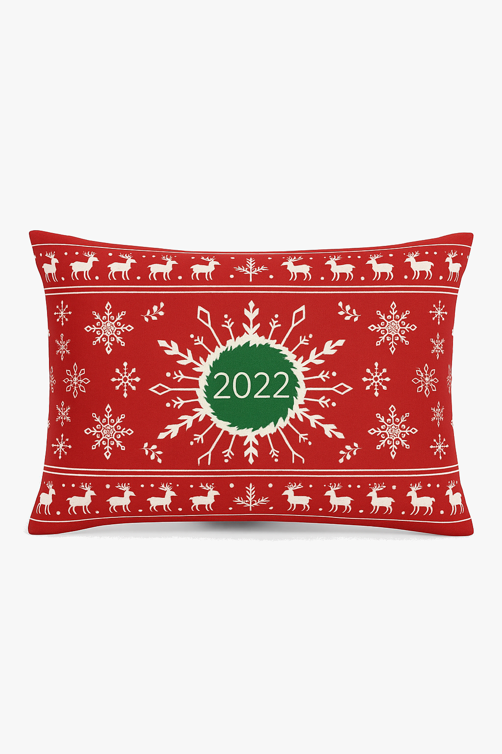 housse de coussin de noël rouge pour décoration intérieure