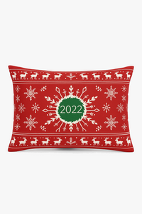 housse de coussin de noël rouge pour décoration intérieure