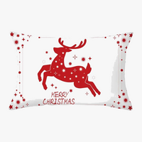 housse de coussin de noël rouge pour décoration intérieure