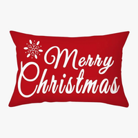 housse de coussin de noël rouge pour décoration intérieure