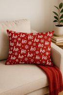 housse de coussin de noël rouge pour décoration intérieure