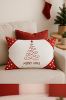 housse de coussin de Noël rouge pour décoration intérieure