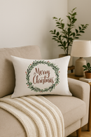 housse de coussin de noël rouge pour décoration intérieure