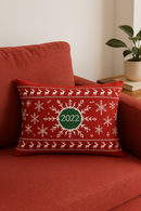 housse de coussin de noël rouge pour décoration intérieure