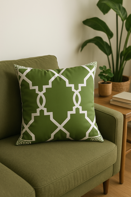 housse de coussin décorative à feuilles vertes créatives - vue 2 sur 2