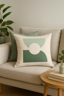 housse de coussin décorative à feuilles vertes pour un style créatif
