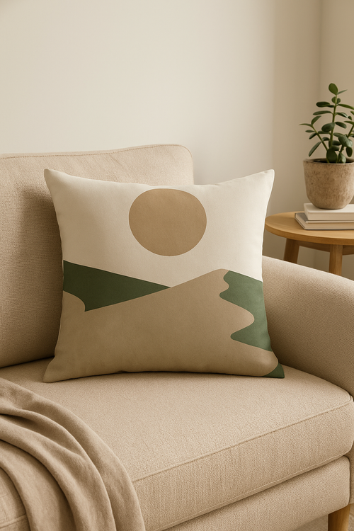 housse de coussin décorative à feuilles vertes tendance - vue 2 sur 2